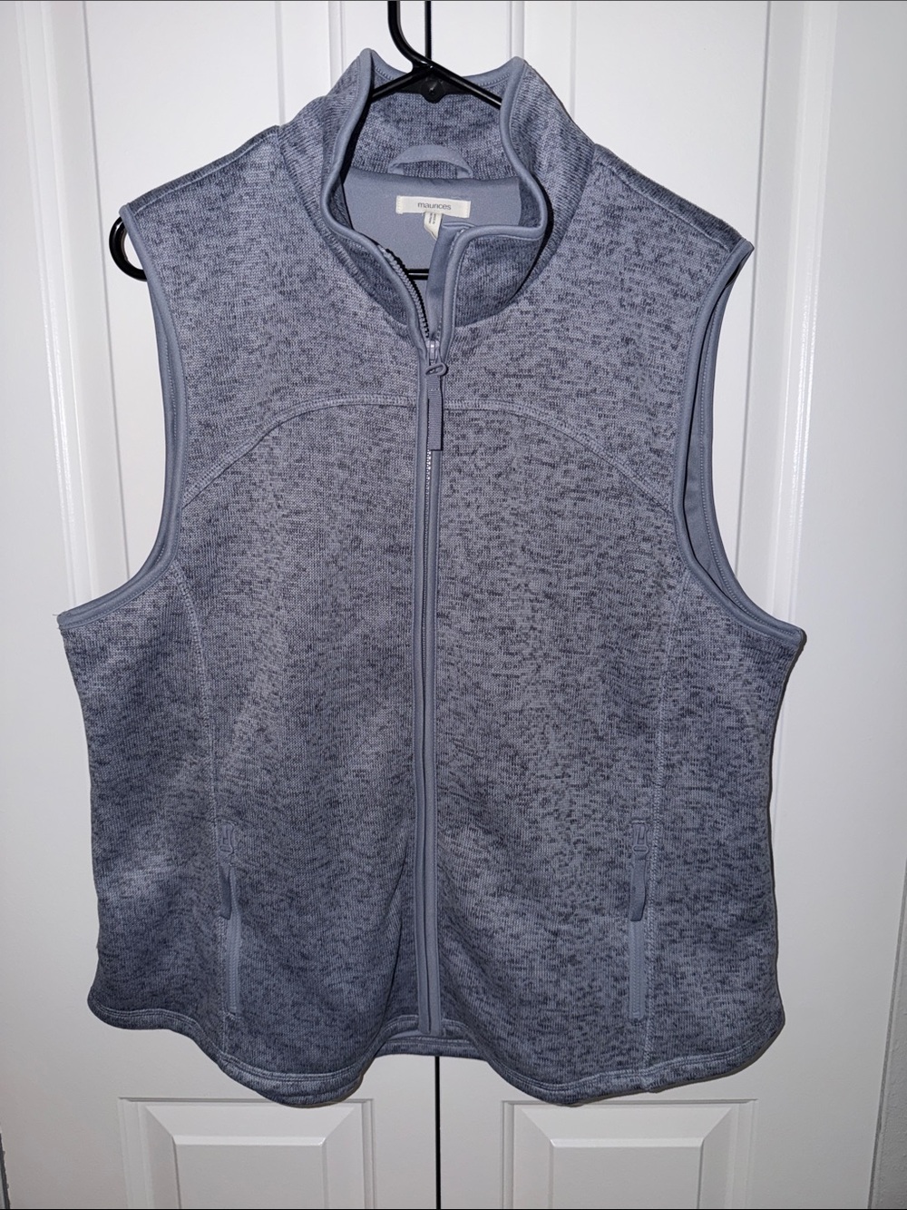 Maurices Light Blue Full-Zip Vest
